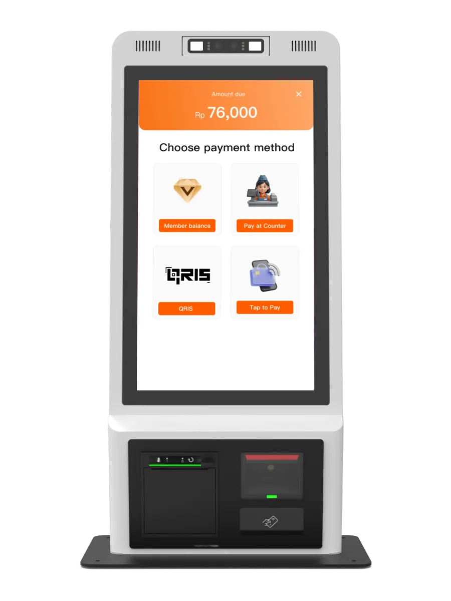 Tampilan multi pembayaran Kiosk