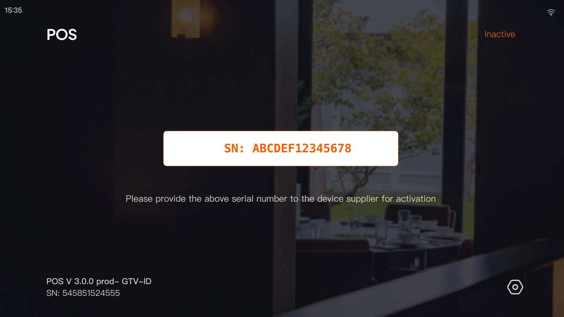 Contoh layar serial number aktivasi aplikasi Lucky POS